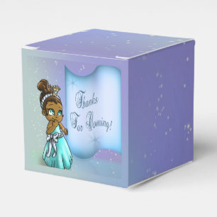 Cute Black Princess Birthday Favour Box