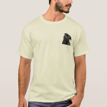 Cute Black Pug Mens Basic Natural T-Shirt