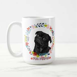 Cute Black Pug - Pug Mama  Coffee Mug