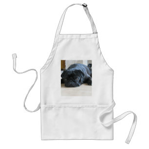 Cute Black Pug Sleeping Standard Apron