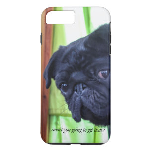 Cute Black Pug With Attitude Photo iPhone 8 Plus/7 Plus Case
