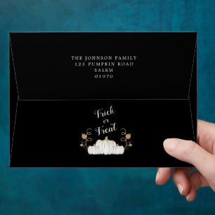 Cute Black Pumpkin Halloween Envelope
