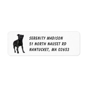 Cute Black Puppy Dog Lover Brussels Griffon Label Return Address Label