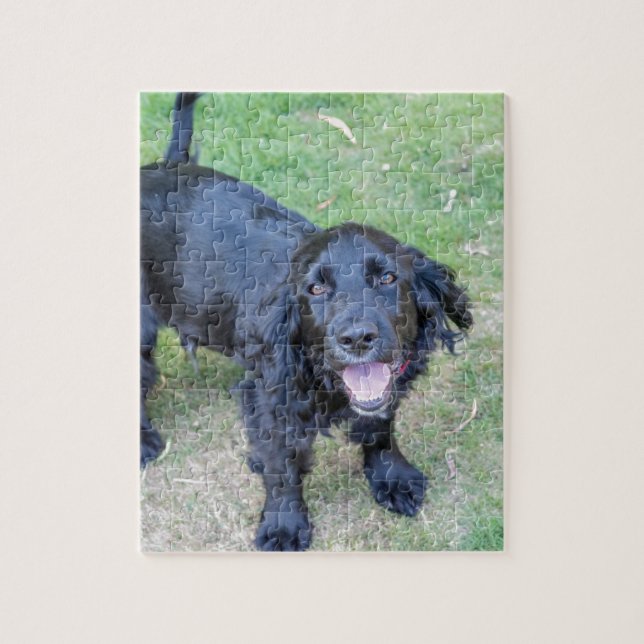 Cute Black Puppy Jigsaw Puzzle (Vertical)