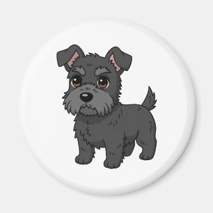 Cute Black Scottish Terrier Dog Magnet