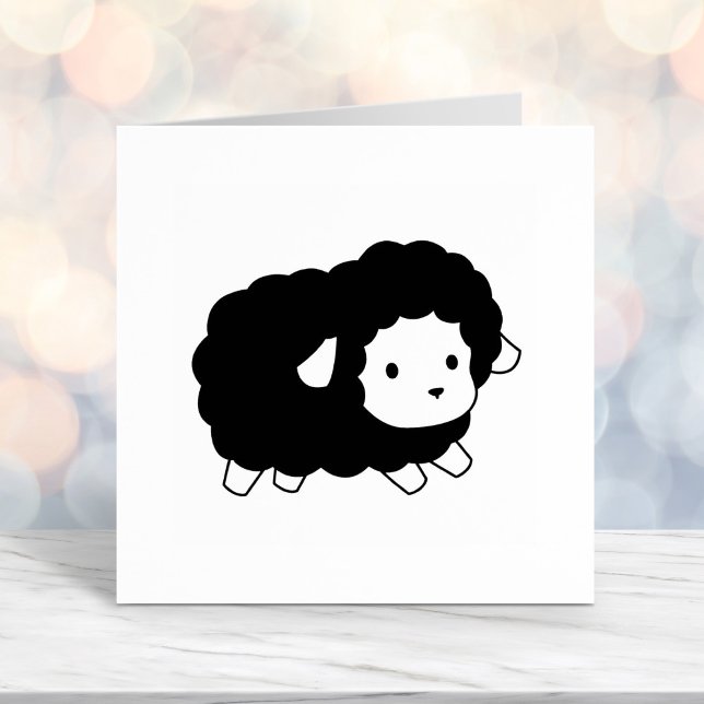 Cute Black Sheep Ewe Self-inking Stamp (Creator Uploaded)