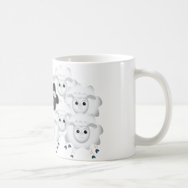 Cute Black Sheep of the Family Coffee Mug (Right)