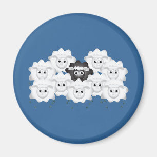 Cute Black Sheep of the Family Magnet