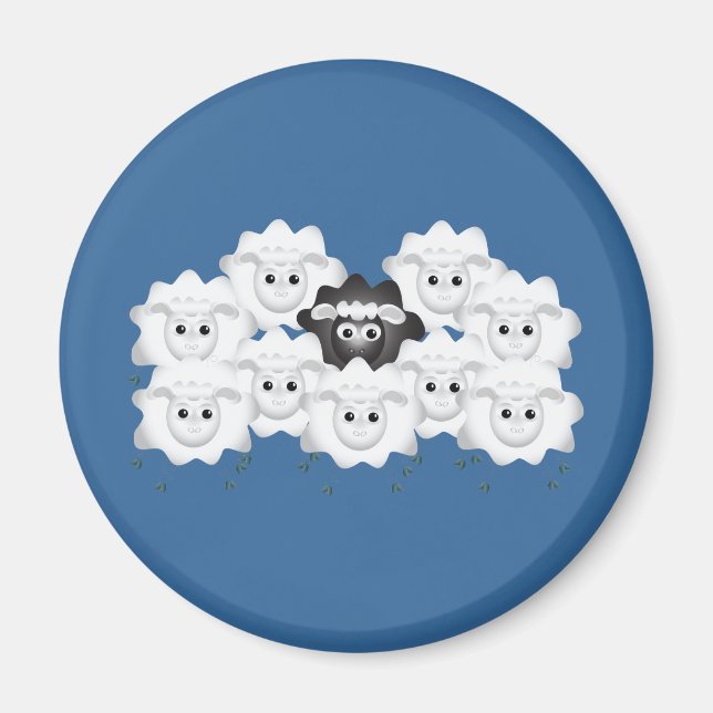 Cute Black Sheep of the Family Magnet (Front)