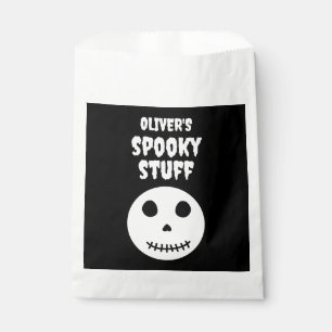 Cute Black Spooky Stuff Kids Halloween Skull Favour Bag