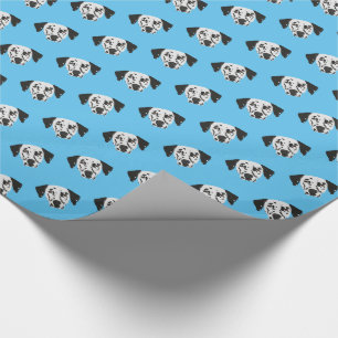 Cute Black-Spotted Dalmatian Dog Pattern Wrapping Paper