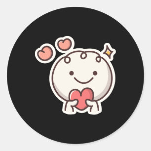 Cute Black Theam Receiving Love Sticker