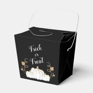 Cute Black Trick Or Treat Pumpkin Halloween Favour Box