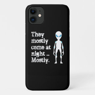 Cute black white alien quote iPhone 11 case