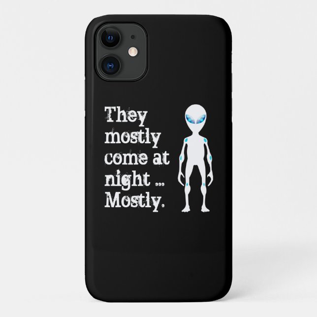 Cute black white alien quote Case-Mate iPhone case (Back)