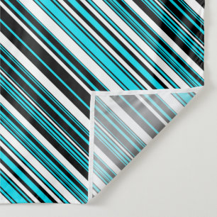 Cute black white aqua stripes Case-Mate iPhone cas Tapestry