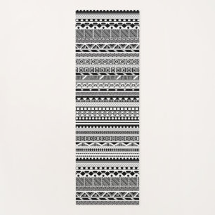 Cute black white aztec patterns design yoga mat