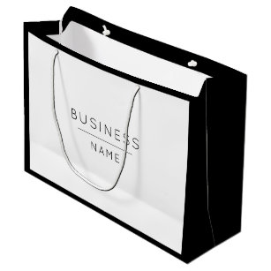 Cute Black & White Business Promotional Large Gift Bag