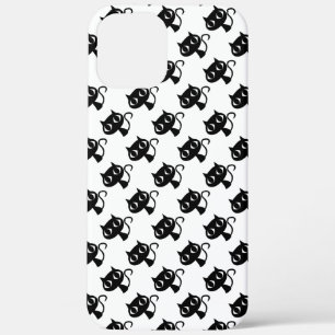 Cute black white cats patterns iPhone 12 pro max case