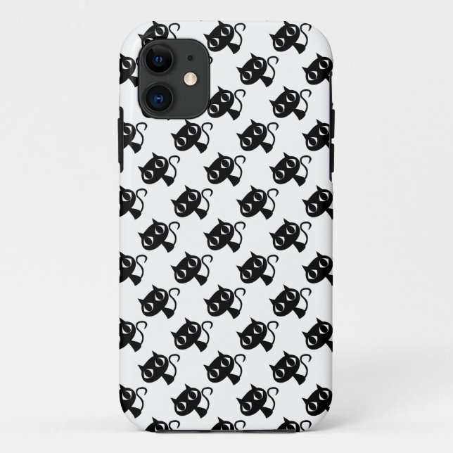 Cute black white cats patterns Case-Mate iPhone case (Back)