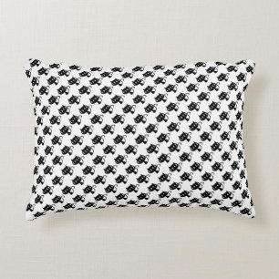 Cute black white cats patterns decorative cushion