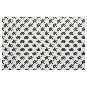 Cute black white cats patterns fabric