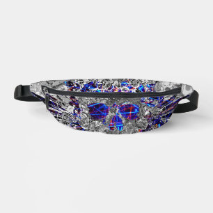Cute black white colourful neon skull bum bags