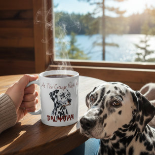  Cute Black/White  Cottage With My Dalmatian Cute Coffee Mug