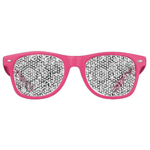 Cute black white floral paisley retro sunglasses