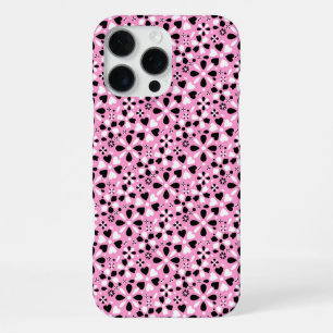 Cute black white flowers iPhone 16 pro max case