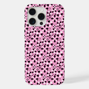Cute black white flowers iPhone case