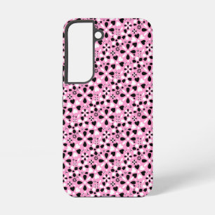 Cute black white flowers samsung galaxy case