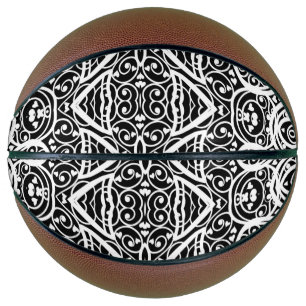 Cute black white hearts pattern basketball
