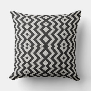 Cute black white marble stripes cushion