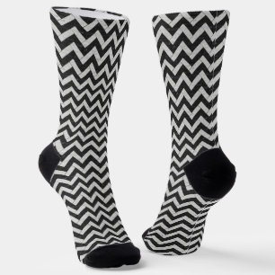 Cute black white marble stripes socks