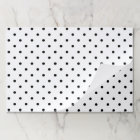 Cute black white polka dots chic paper placemats