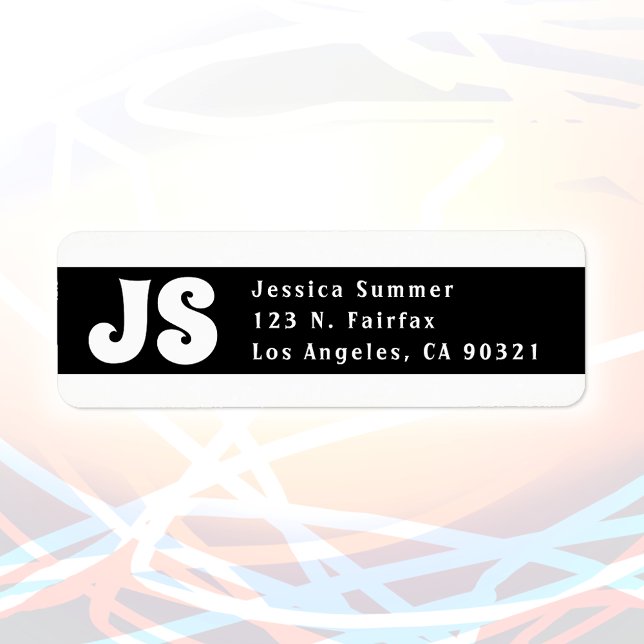 Cute Black & White Return Address Labels (Creator Uploaded)