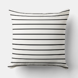 Cute black white stripes cushion