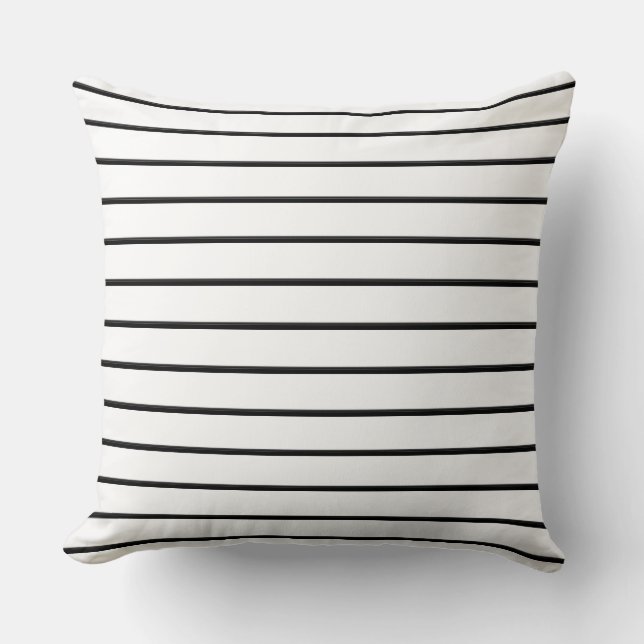 Cute black white stripes cushion (Front)