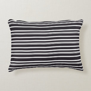 Cute black white stripes decorative cushion
