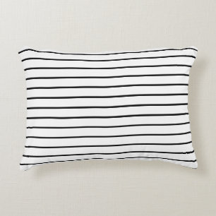 Cute black white stripes decorative cushion