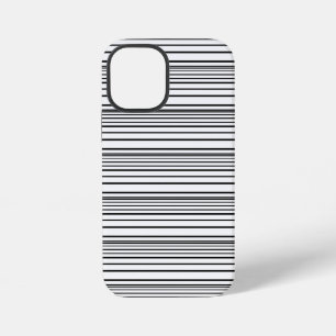 Cute black white stripes iPhone 12 mini case