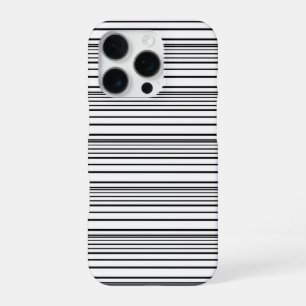 Cute black white stripes iPhone 16 pro case