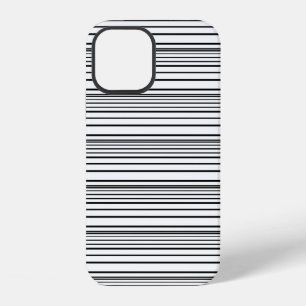 Cute black white stripes iPhone 12 case