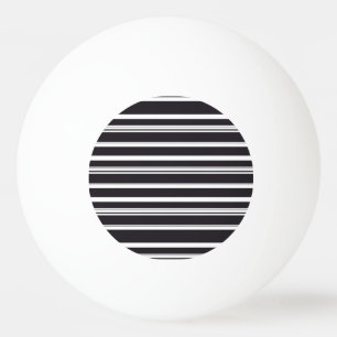 Cute black white stripes ping pong ball