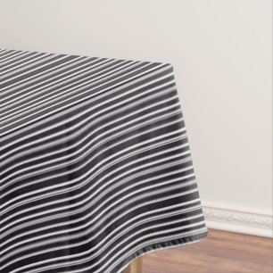 Cute black white stripes tablecloth