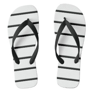 Cute black white stripes thongs