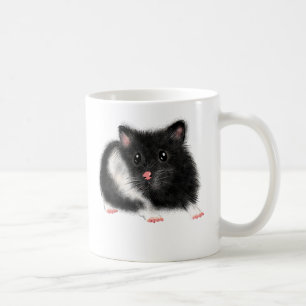 Cute Black white Syrian hamster gifts accessories Coffee Mug