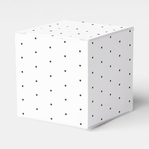 Cute Black white tiny polka dots pattern elegant Favour Box