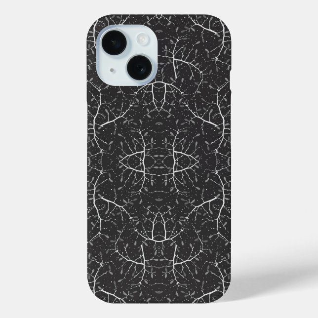 Cute black white tree pattern Case-Mate iPhone case (Back)